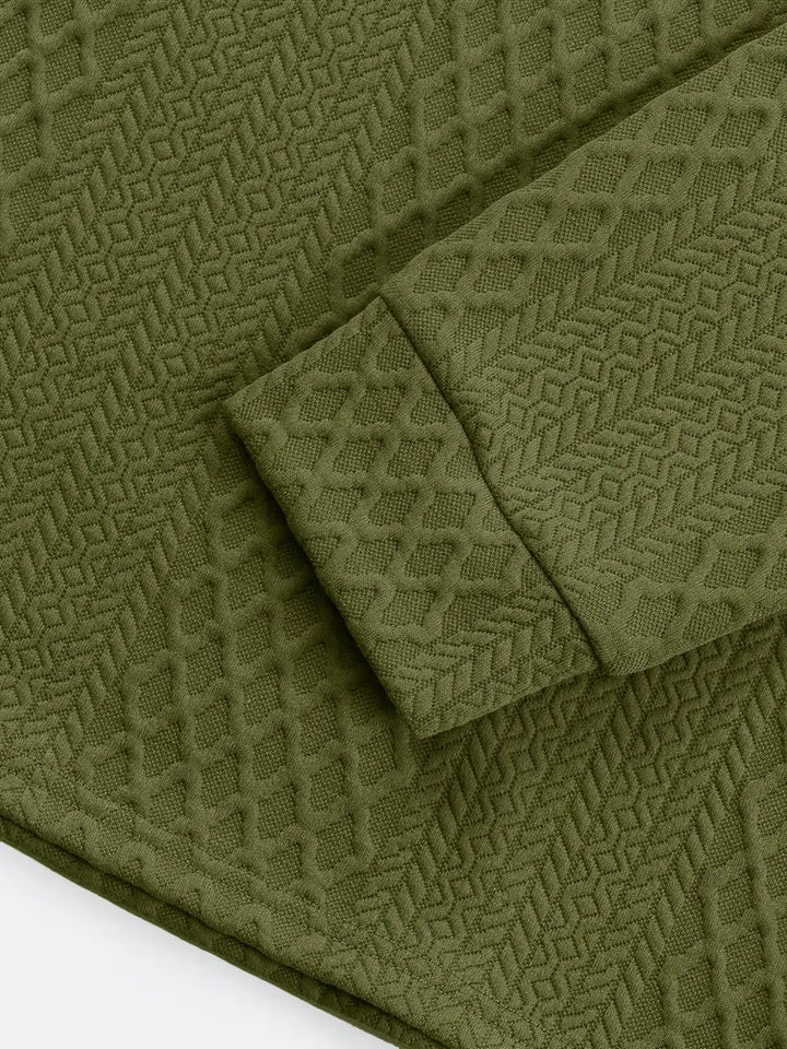 Benoit - Lior T-Camicia Testurizzata Con Colletto Jacquard