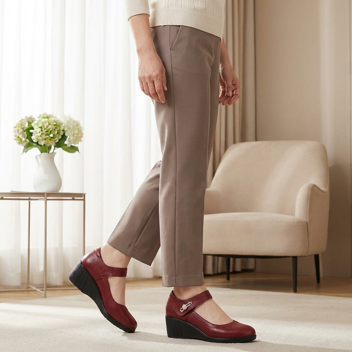 Aikaterina - Scarpe Con Punta Arrotondata e Cinturino Con Fibbia