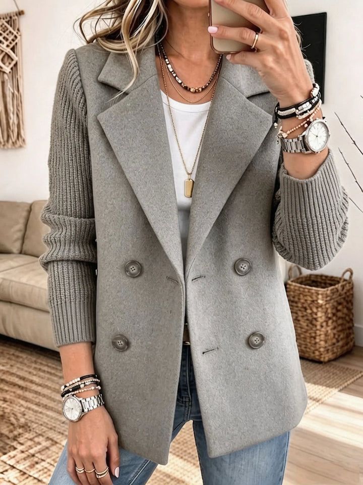Winchell - Giacca Autunnale Alla Moda Con Maniche Lavorate a Maglia