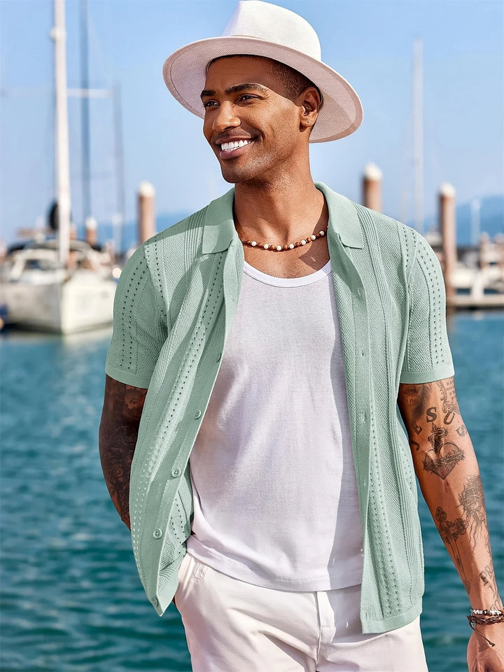 Semyon - Camicia Lavorata A Maglia Con Motivo Intricato Alla Moda