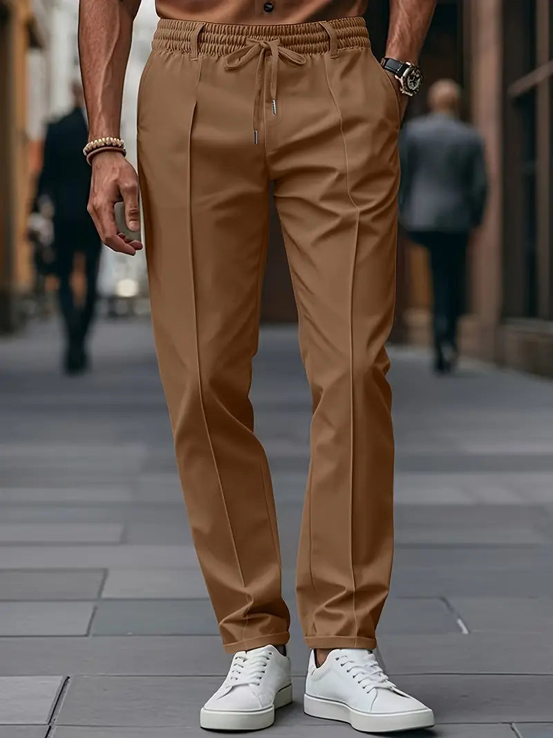Crawford - Casual Vestibilità Slim Pantaloni Con Elastico in Vita