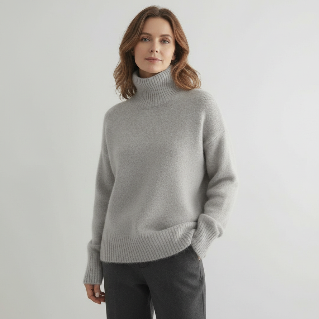 Marchao - Maglione Caldo a Collo Alto Con Collo Alto