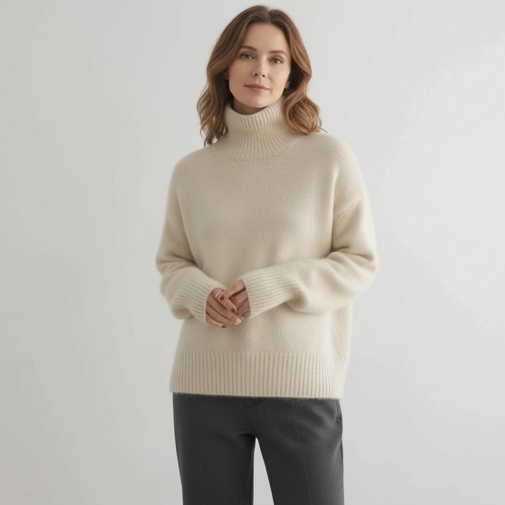 Marchao - Maglione Caldo a Collo Alto Con Collo Alto
