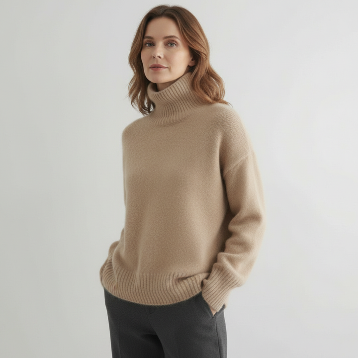 Marchao - Maglione Caldo a Collo Alto Con Collo Alto
