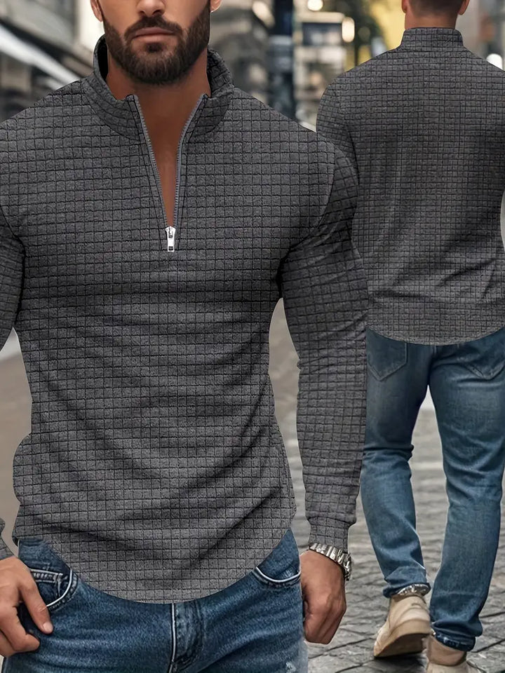 Jarryd - Felpa a Maniche Lunghe Con Mezza Zip