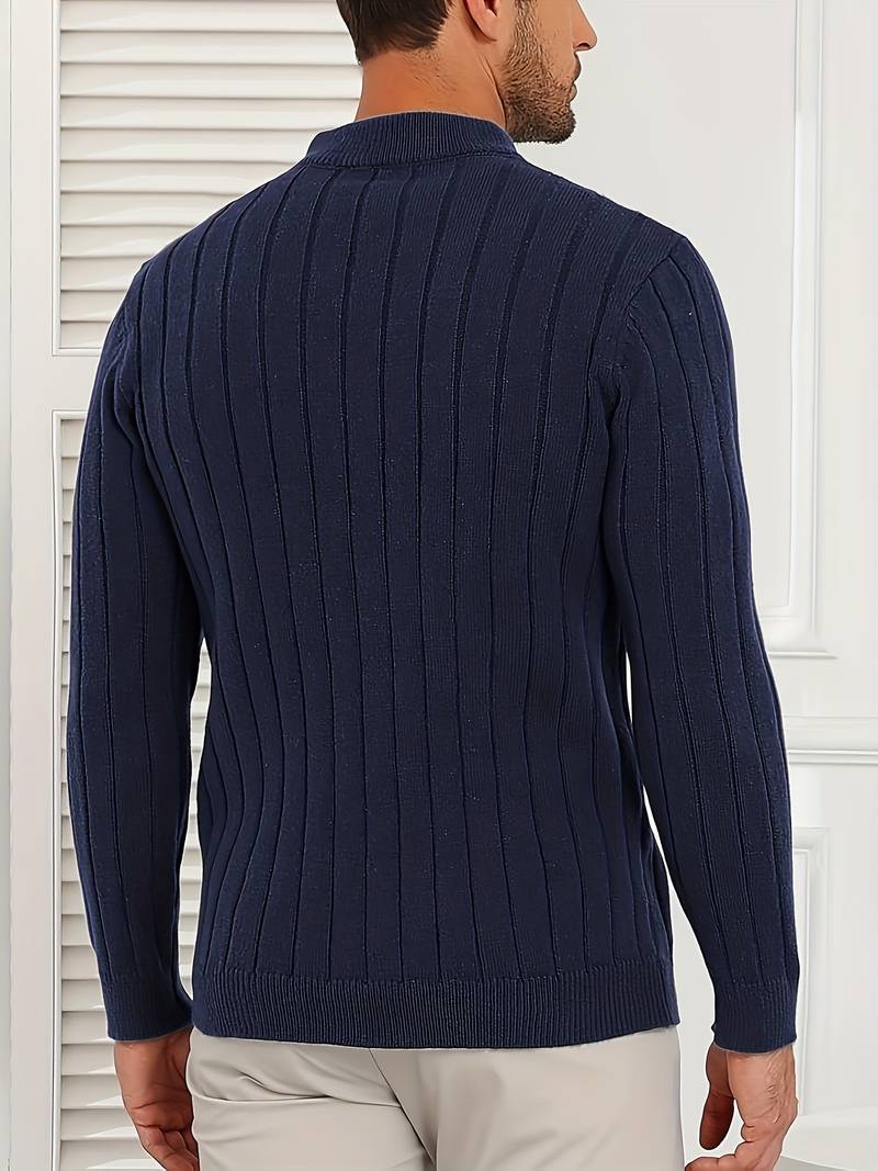 Yedidya - Maglione Casual a Maniche Lunghe Lavorato a Maglia