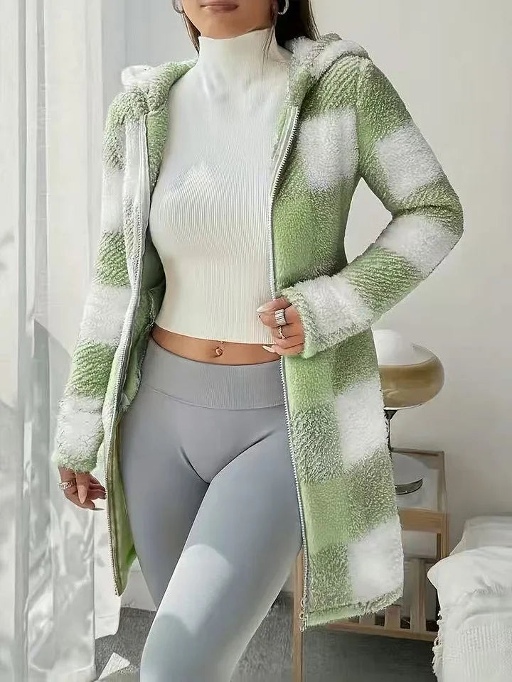 Tissaia - Elegante Giacca Con Cappuccio e Cerniera