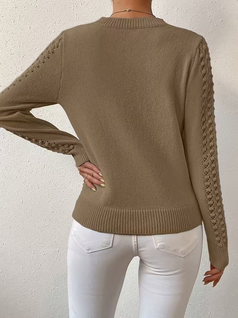 Shannen - Maglione Lavorato a Maglia a Maniche Lunghe