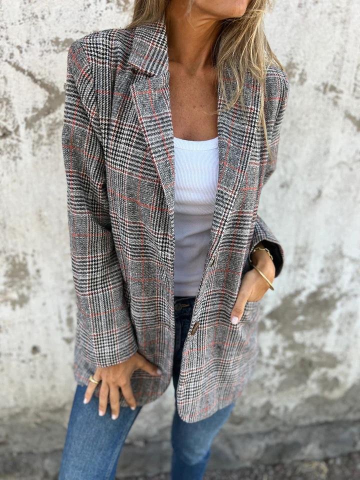 Basia - Elegante Blazer Invernale a Quadri