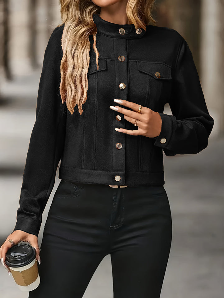 Slavica - Giacca Vintage a Maniche Lunghe Con Bottoni Sul Davanti