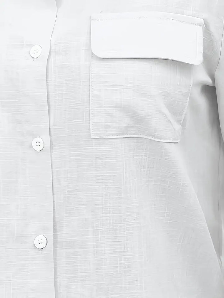 Athena - Camicia In Cotone Con Tasche Frontali
