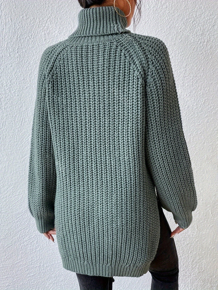 Felina - Maglione a Collo Alto in Maglia a Maniche Lunghe