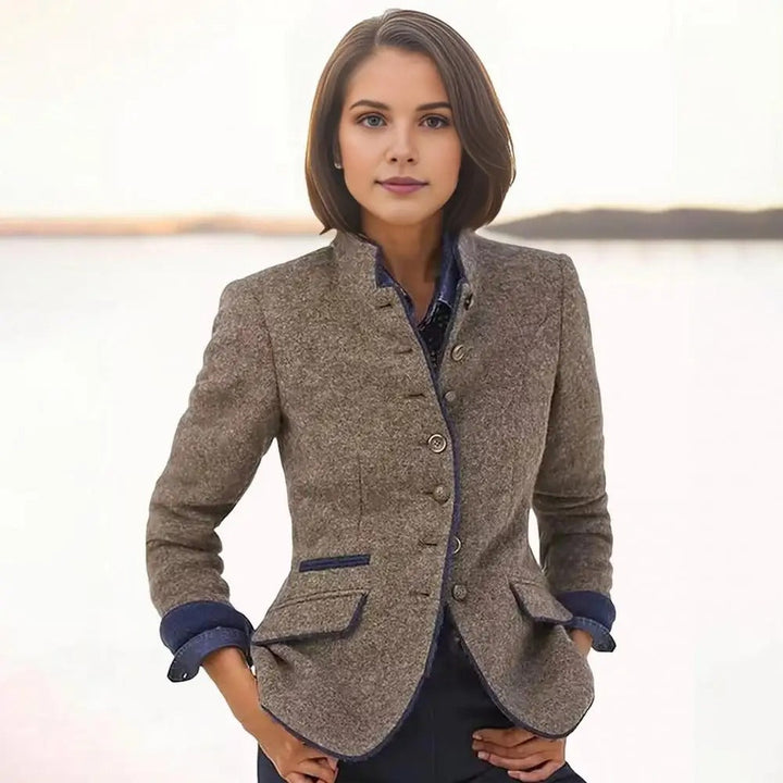 Nilja - Blazer Casual a Maniche Lunghe Con Bottoni