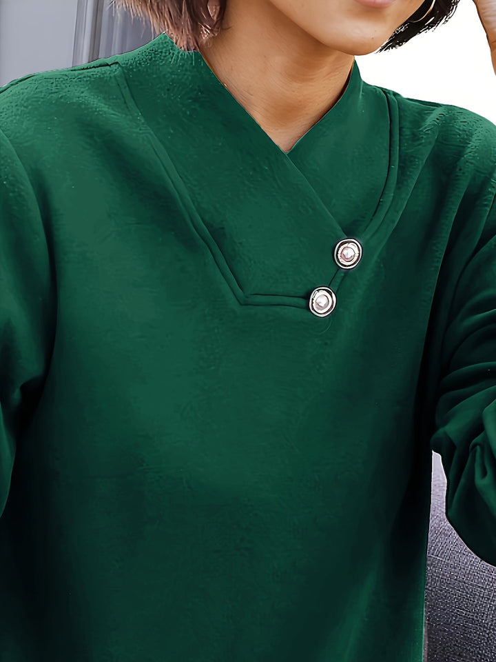 Bonya - Maglia Casual a Maniche Lunghe Con Scollo a V