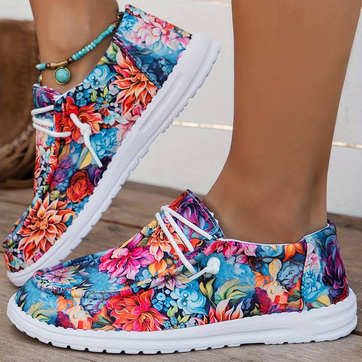 Meiriya - Sneakers Casual Con Grande Stampa Floreale