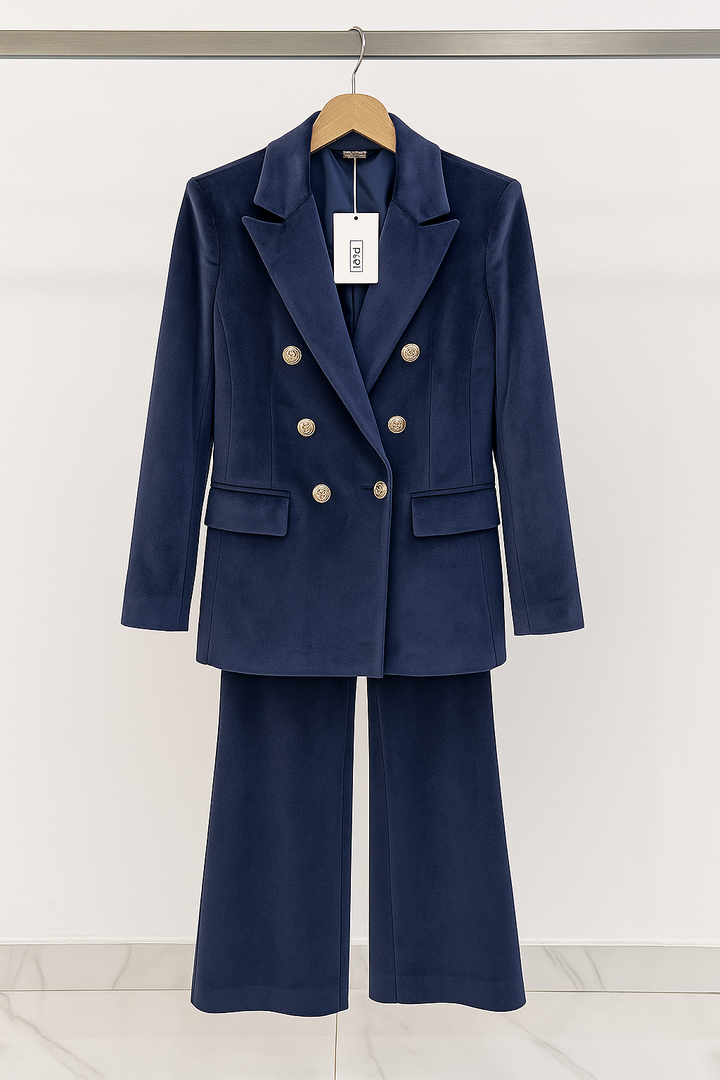 Dimitra - Set Blazer Doppiopetto In Velluto