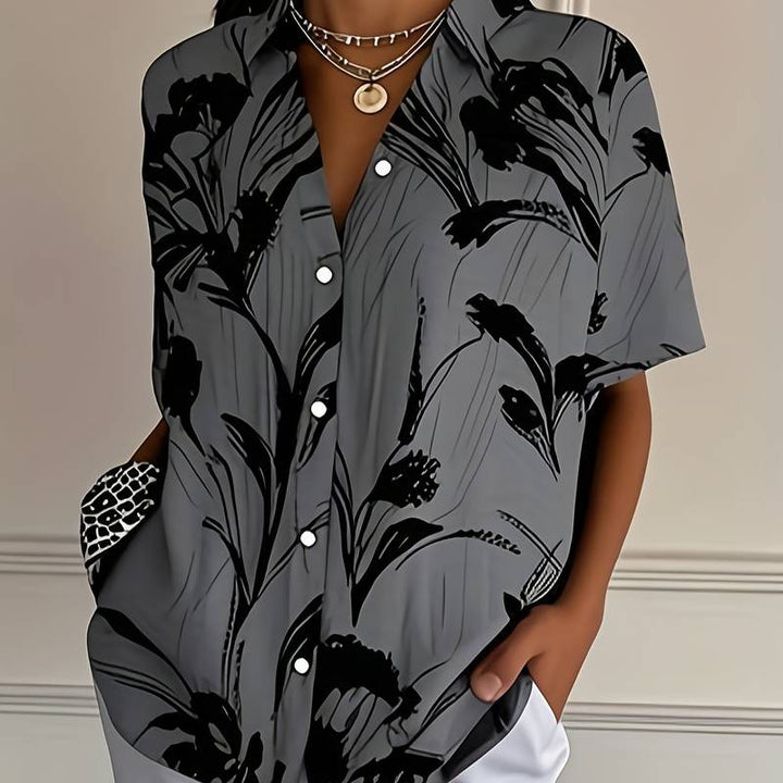 Ayalit - Camicia Stampata Alla Moda a Maniche Corte