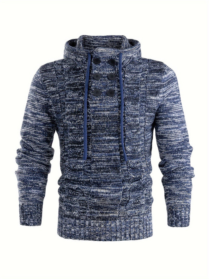 Damiaan - Felpa Con Cappuccio Casual a Maniche Lunghe In Maglia