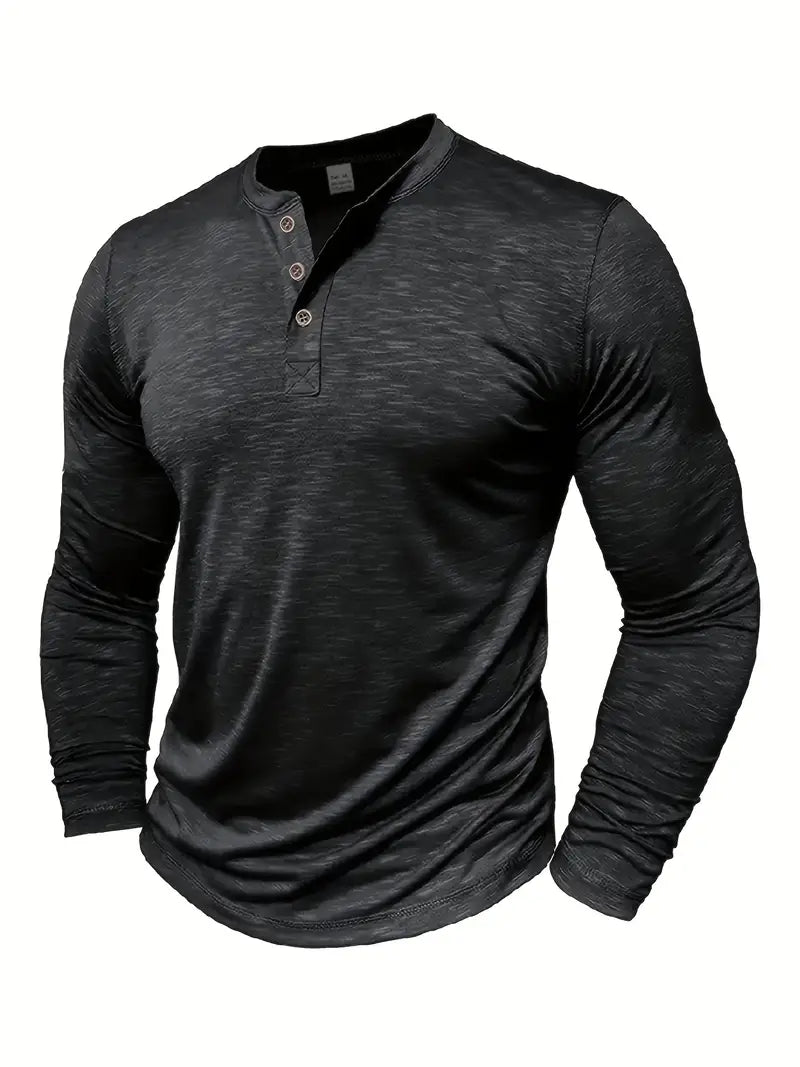 Randell - T-Camicia Casual a Maniche Lunghe