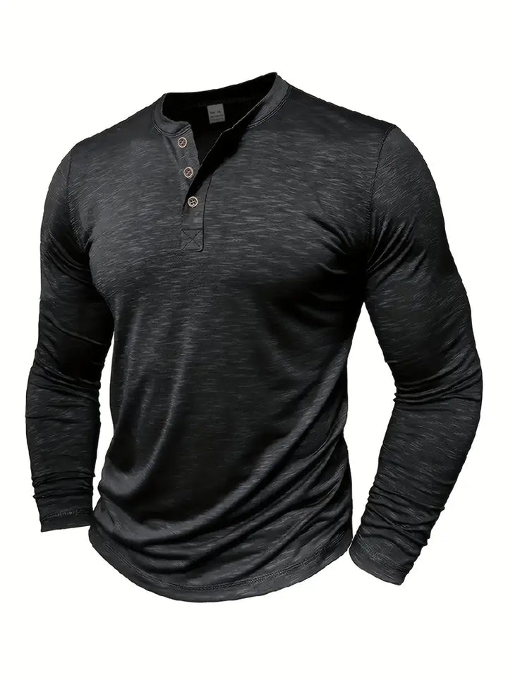 Randell - T-Camicia Casual a Maniche Lunghe