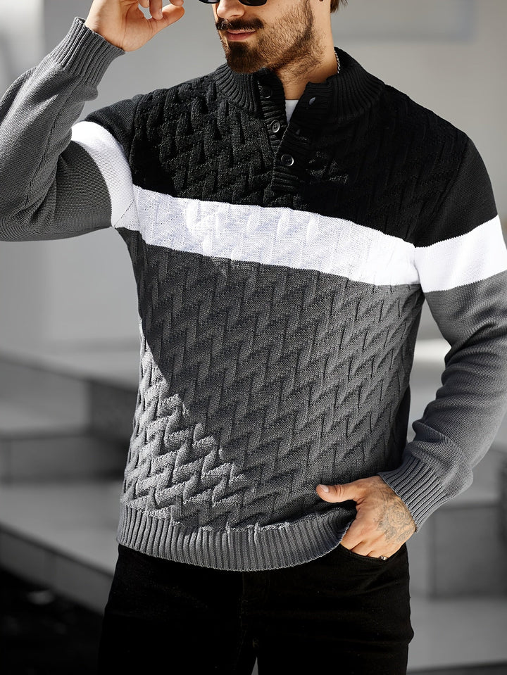 Lilfad - Maglione Casual a Collo Alto in Maglia