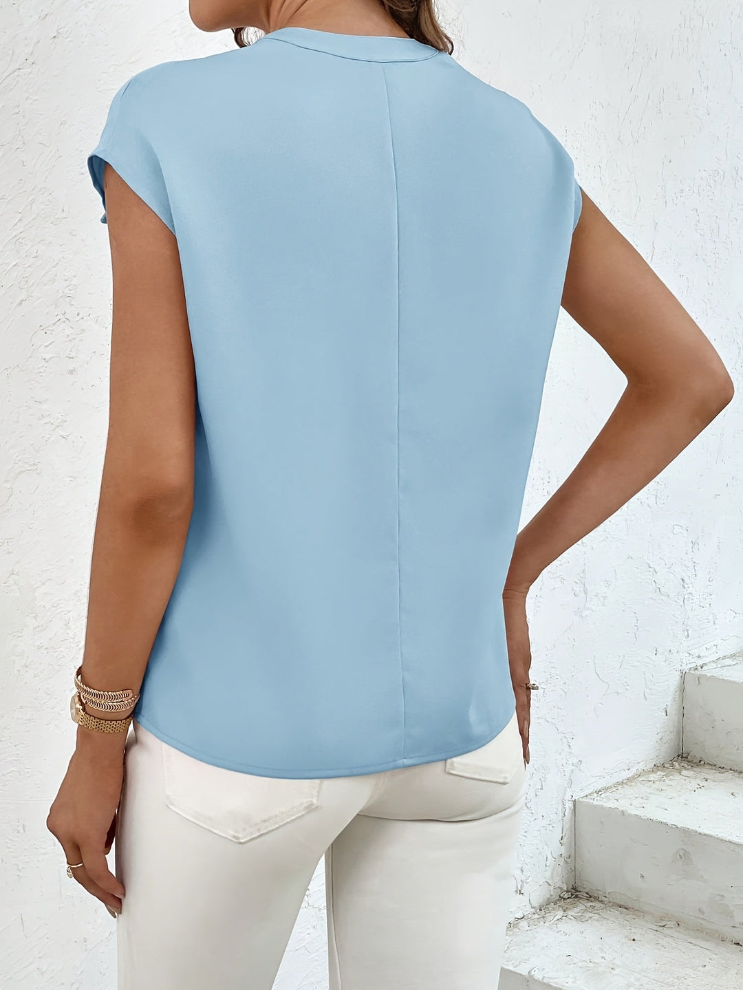 Marquita - Camicia Casuale Estiva A Maniche Corte Con Tasche