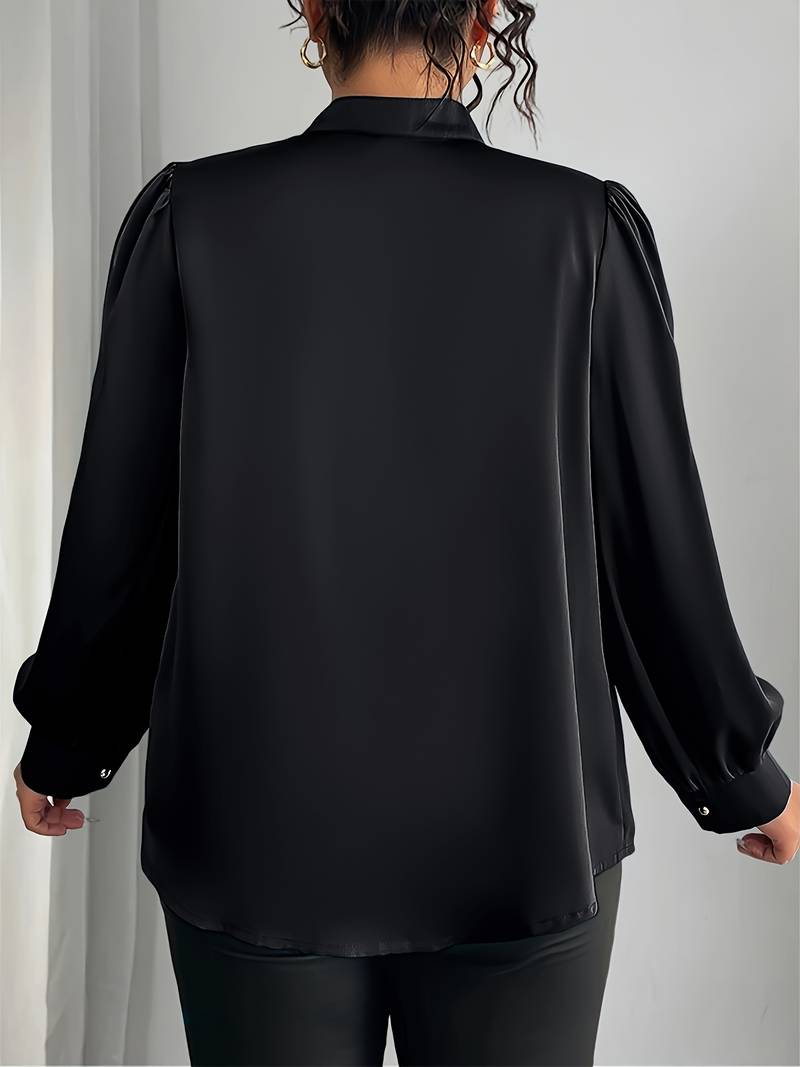 Elisheva - Elegante Camicia Con Maniche a Sbuffo e Scollo a V