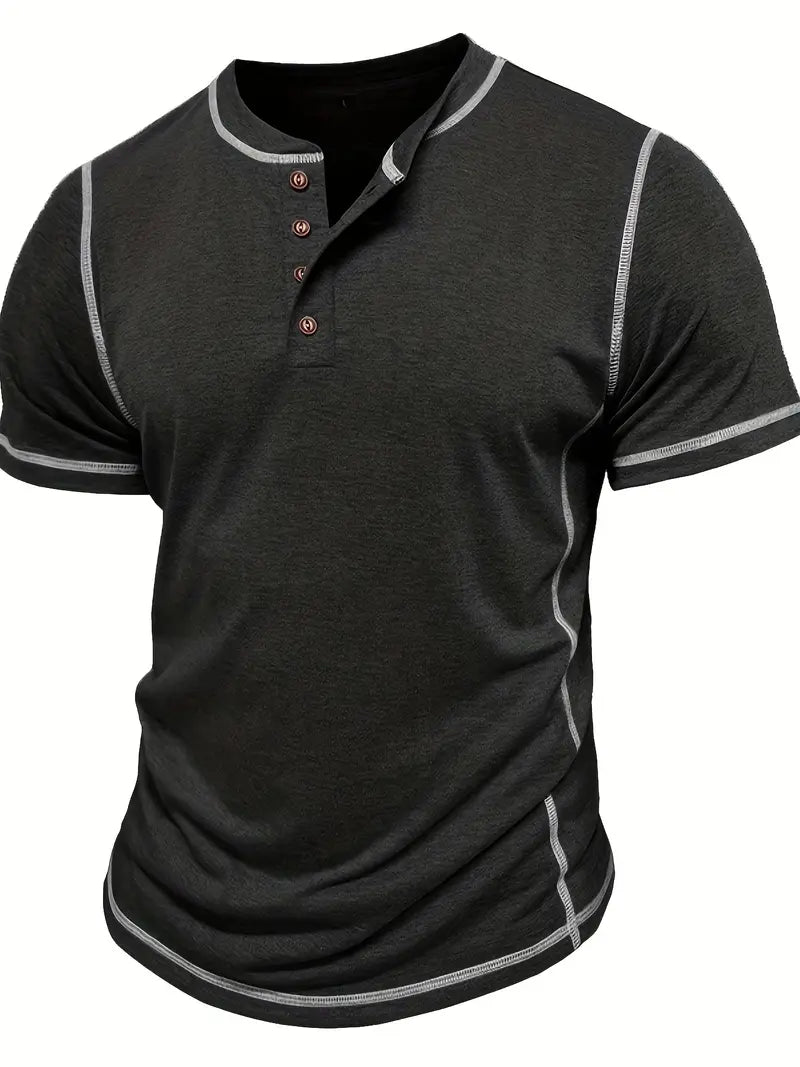 Orazio - Maglietta a Maniche Corte Con Bottoni