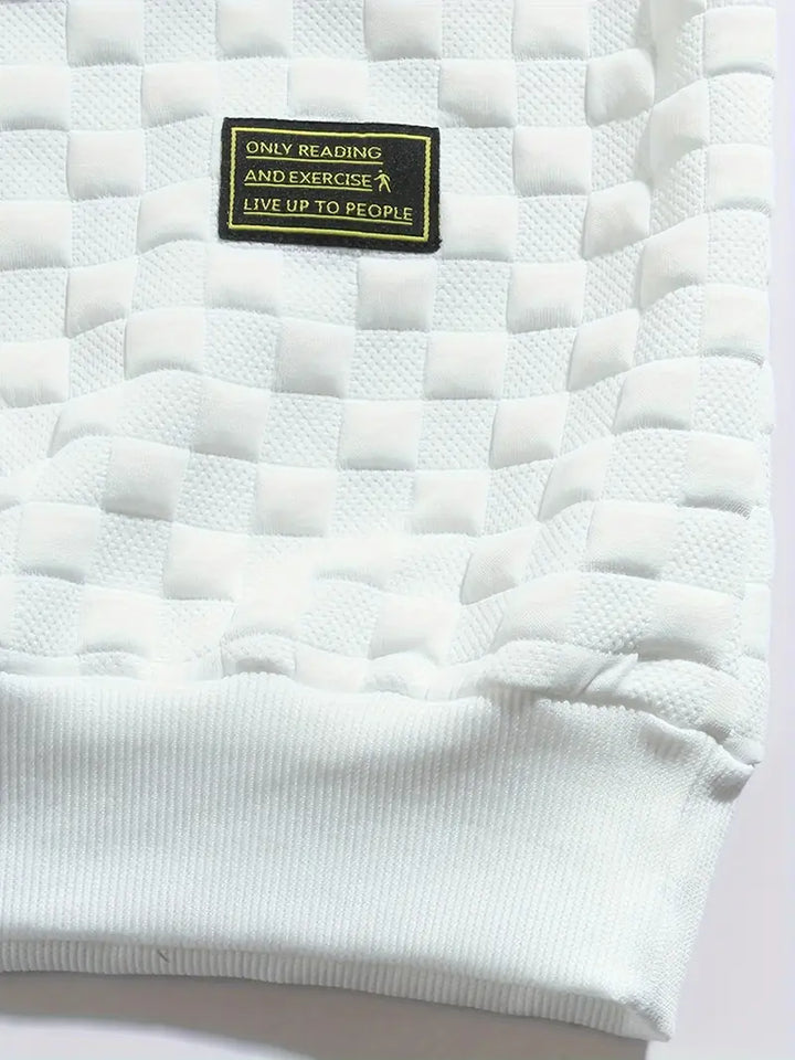 Stafford - Felpa Casual a Quadri Con Texture