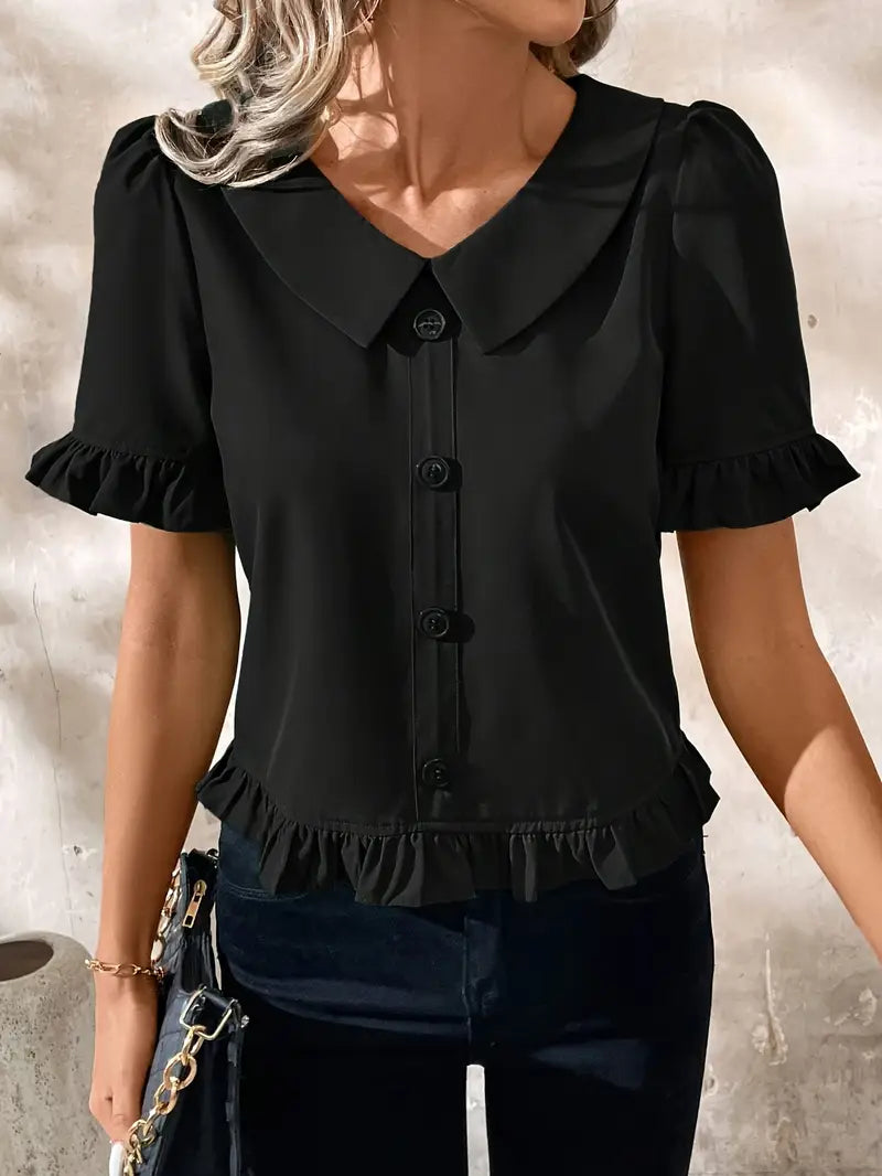 Foteini - Camicetta Elegante A Maniche Corte
