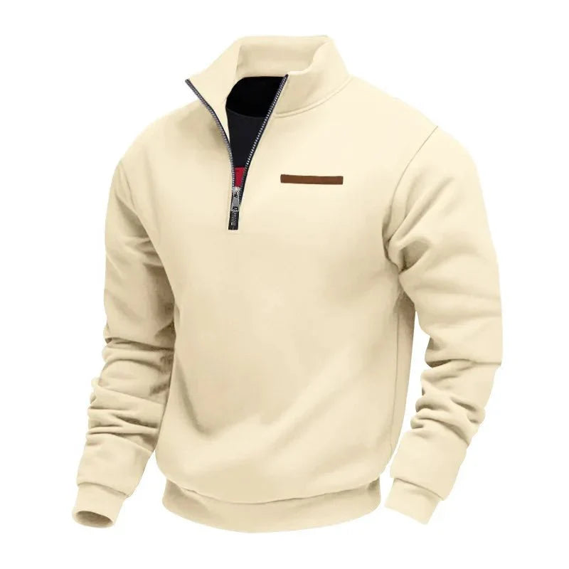 Grimm - Elegante Maglione Con Mezza ZIP