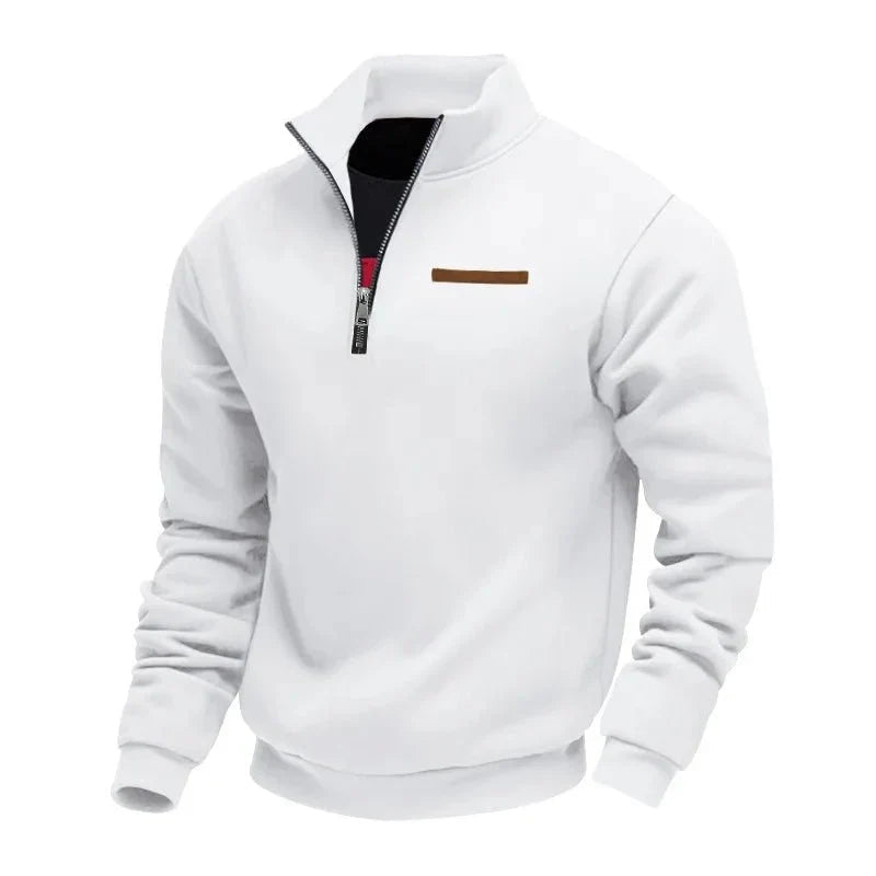 Grimm - Elegante Maglione Con Mezza ZIP