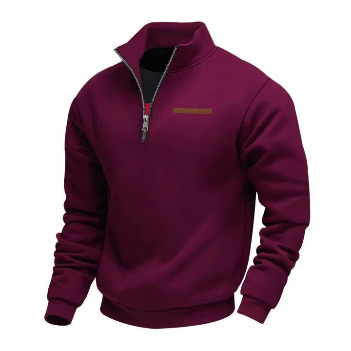 Grimm - Elegante Maglione Con Mezza ZIP
