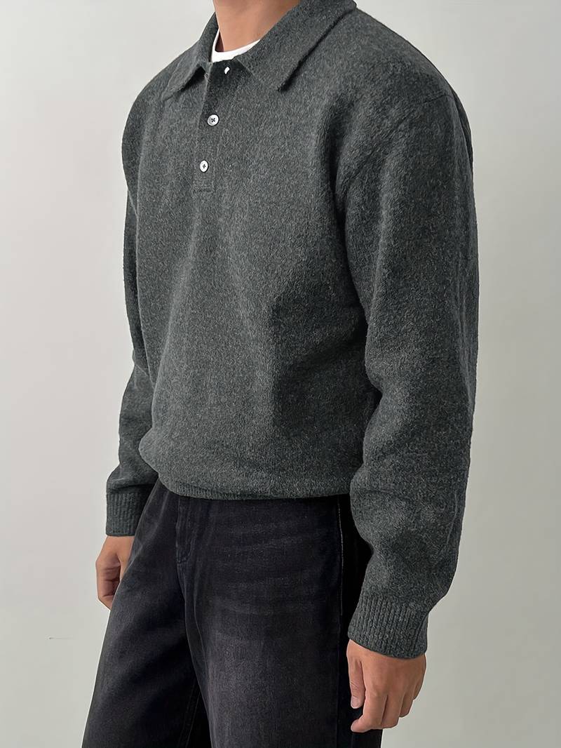 Eliran - Elegante Maglia a Maniche Lunghe Con Collo Alto