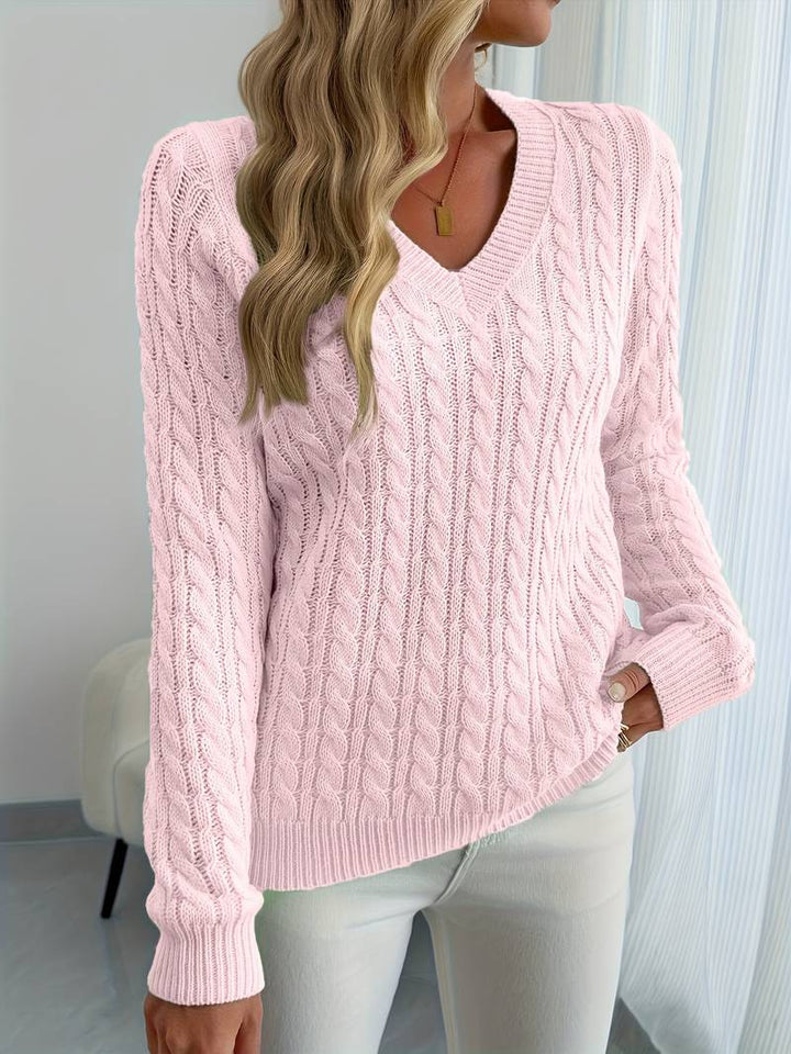 Sivanit - Maglione a Maniche Lunghe a Costine