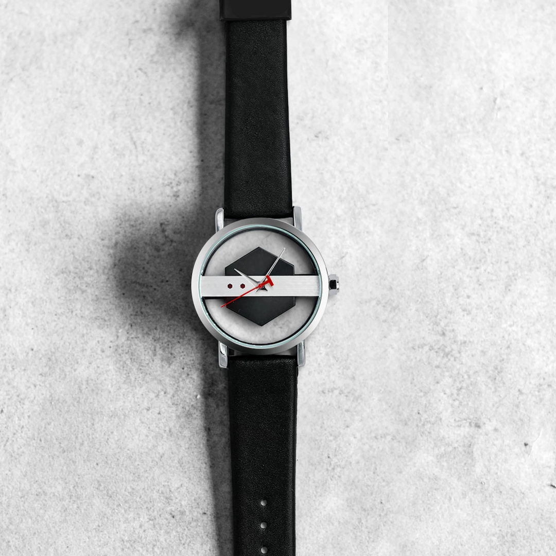DialVorn - Orologio Con Quadrante Geometrico E Cinturino