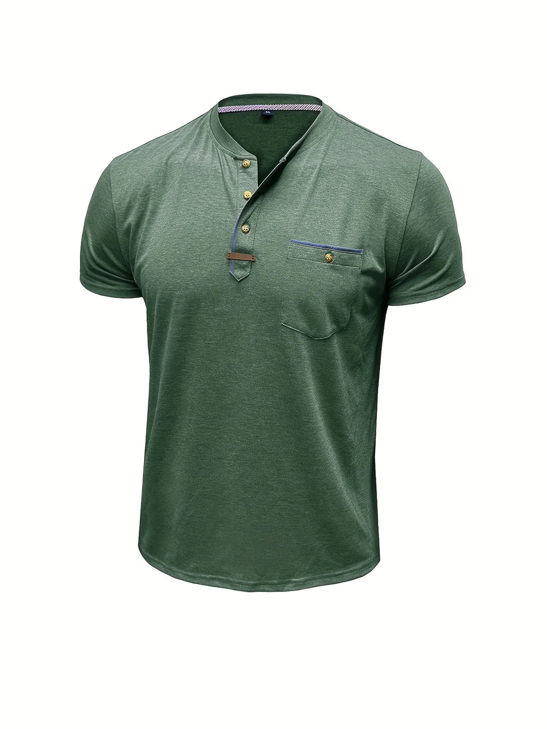 Saxon - Elegante Maglietta Girocollo Con Taschino