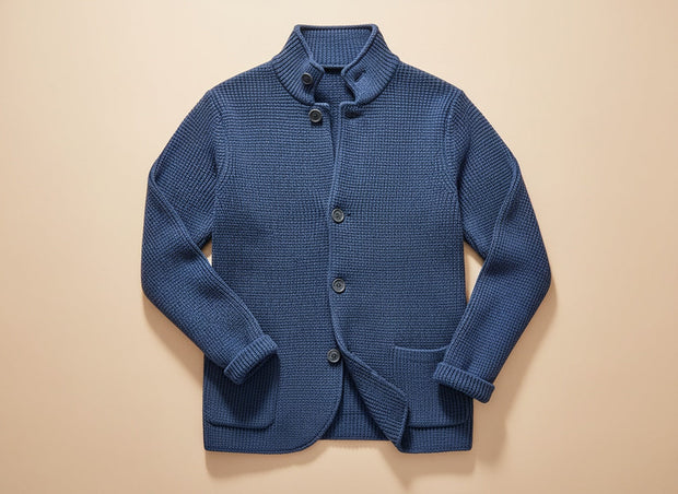 Eskel - Elegante Cardigan In Lana a Maniche Lunghe