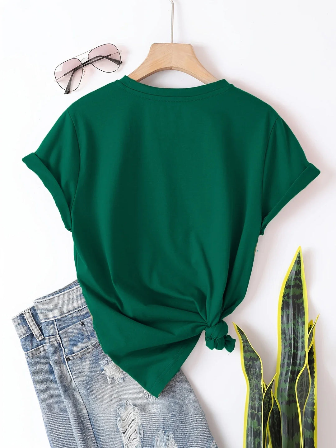 Larson - Casual Manica Corta Maglietta Con Stampa Cuore