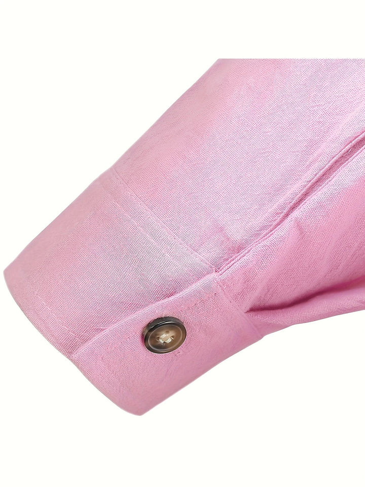 Shayne - Camicia Leggera In Cotone E Lino Con Maniche Lunghe