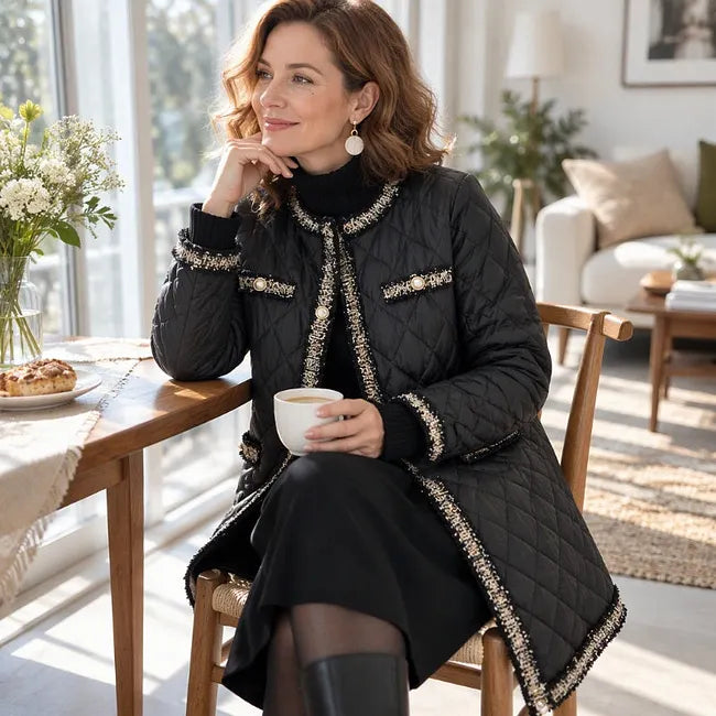 Caren - Giacca Elegante Con Collo Rotondo