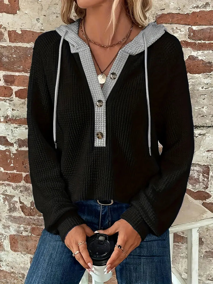 Snezhana - Felpa Con Cappuccio A Maniche Lunghe Con Coulisse Sul Davanti