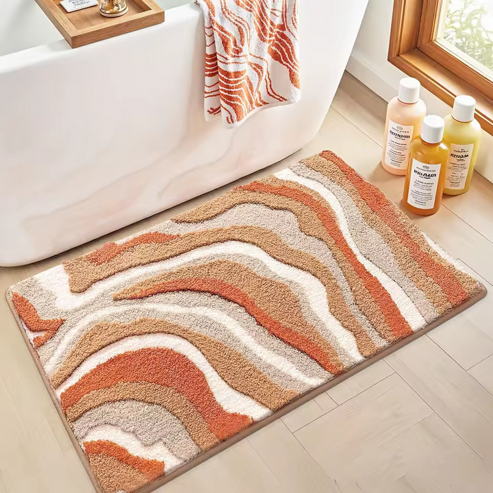 EarthLoom - Tappetino Da Bagno Antiscivolo In Tessuto