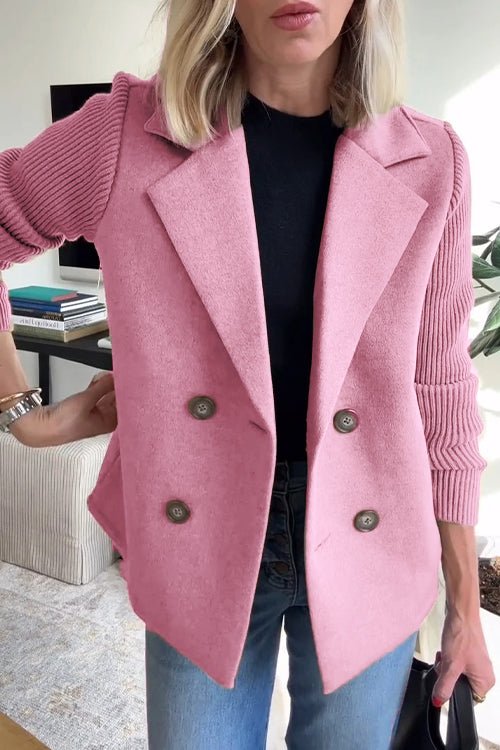 Kittiya - Elegante Blazer Lavorato A Maglia Con Maniche Lunghe