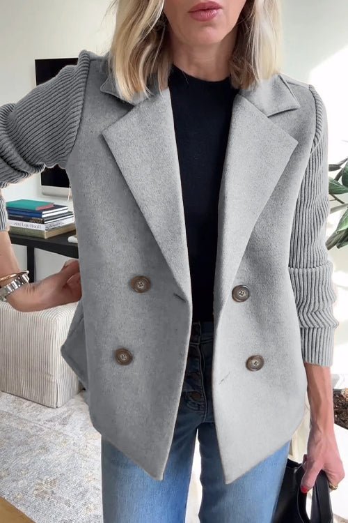 Kittiya - Elegante Blazer Lavorato A Maglia Con Maniche Lunghe