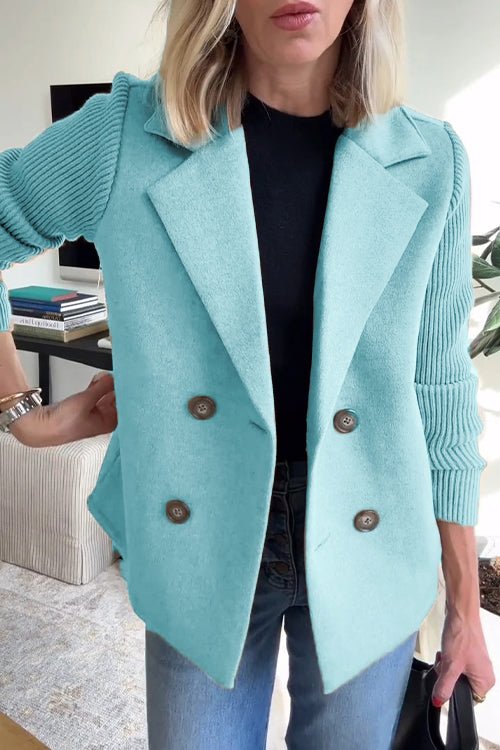 Kittiya - Elegante Blazer Lavorato A Maglia Con Maniche Lunghe