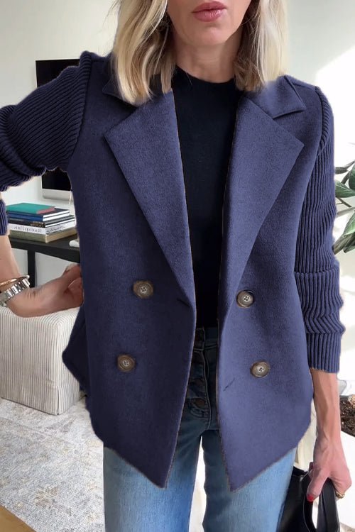 Kittiya - Elegante Blazer Lavorato A Maglia Con Maniche Lunghe