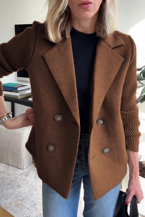 Kittiya - Elegante Blazer Lavorato A Maglia Con Maniche Lunghe