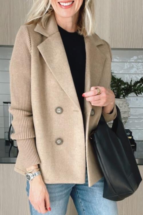 Kittiya - Elegante Blazer Lavorato A Maglia Con Maniche Lunghe