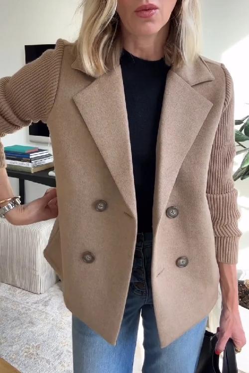 Kittiya - Elegante Blazer Lavorato A Maglia Con Maniche Lunghe